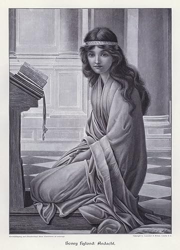 Peinture sur toile Henry Ryland Prière 60x90cm image style nordique