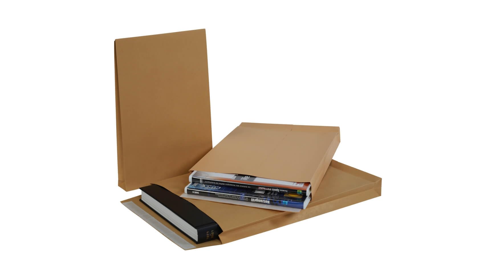 500x Faltentasche Versandtasche 229 x 324 x 40 mm A4 C4 Selbstklebestreifen 130g/qm Braun mit Klotzboden Faltenversandtasche ohne Fenster