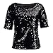 Produktbild Linkay T Shirt Damen Langarm Bluse Tops Pailletten Oberteile Mode 2019 (Schwarz, Large)
