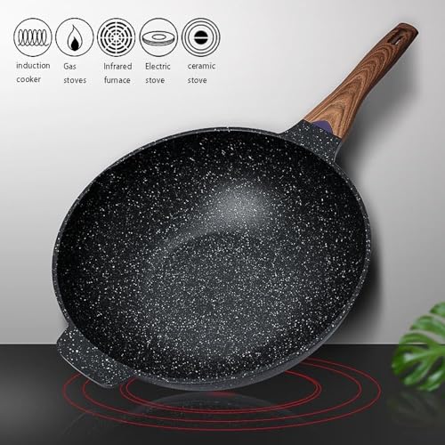 Wok antiadherente de aluminio fundido 34 cm con tapa miniatura 4