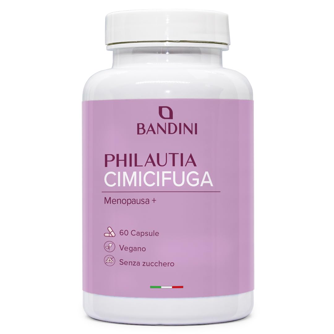Bandini® Complesso Naturale di Cimicifuga, Trifoglio Rosso e Salvia - 60 Capsule - Dosaggio Equilibrato con 200mg di Trifoglio, 100mg di Salvia e 80mg di Cimicifuga - Supporta l’Equilibrio Quotidiano