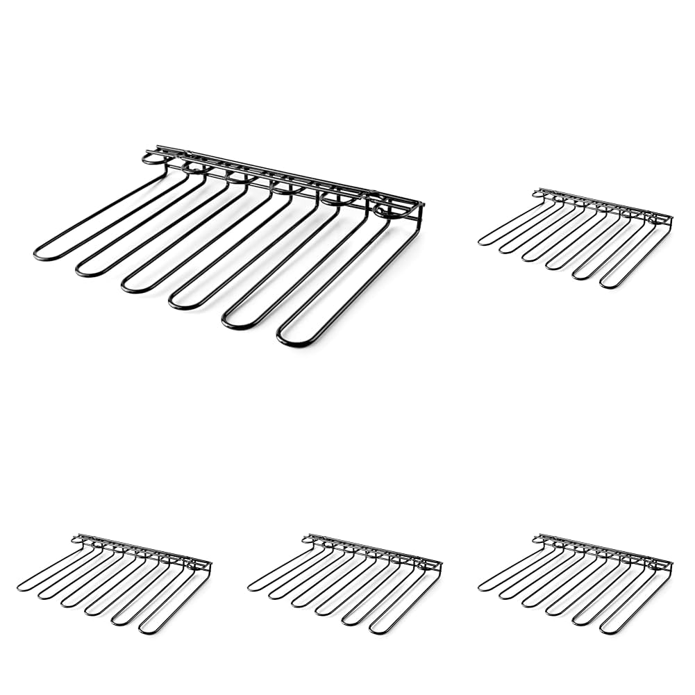 Soporte de copas Due Black para barra o cocina con capacidad de 20 copas