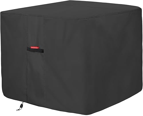 Porch Shield Cubiertas impermeables 600D para aire acondicionado para unidades exteriores cubierta cuadrada de CA negra - 30 x 30 x 32 pulgadas