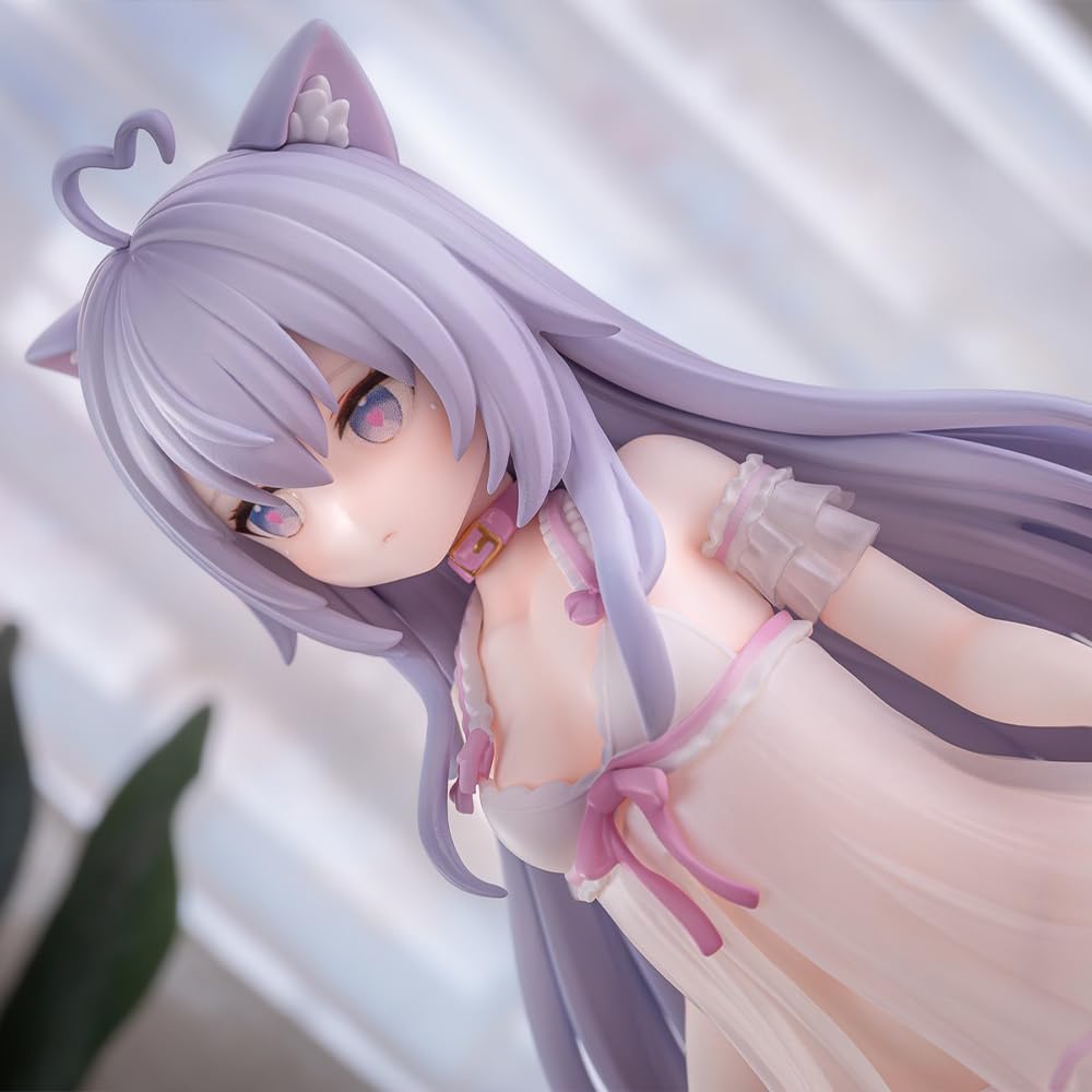 DEXSHUN Nuomimi Figurine anime Figurines originales Manga Fille Statue PVC Figurines à collectionner Ornements Décoration de bureau Cadeau 20 cm