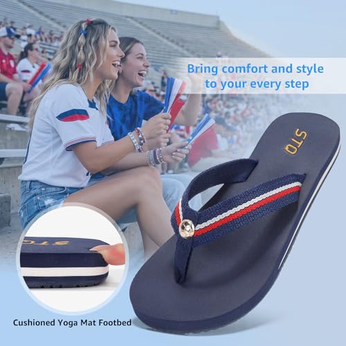 Image of STQ Womens Quick Dry Flip Flops丨Arch Support Thong Sandals