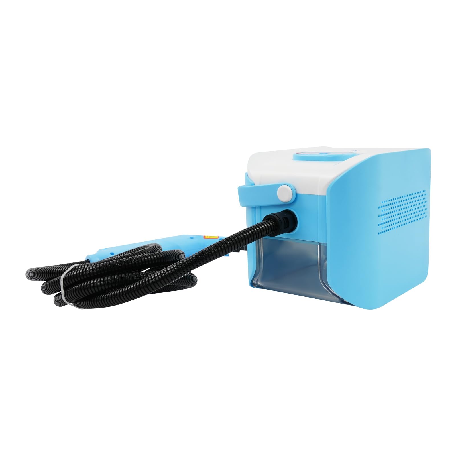Pulitore a vapore ad alta temperatura, 1500 W, pulitore a vapore portatile, 4,5 bar, aspirapolvere a vapore per piani di lavoro, pareti, bicchieri (celeste)