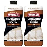Weiman Wood Floor Polish and Restorer 32 Ounce (2 Pack) - High-Traffic Hardwood Floor, Natural Shine, Removes Scratches, Leaves Protective Layer - Packaging May Vary