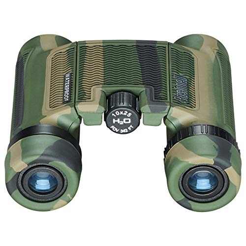 Bushnell130106 H2O Waterproof/Fogproof Compact Roof Prism Binocular, Camo, 10 X 25-Mm