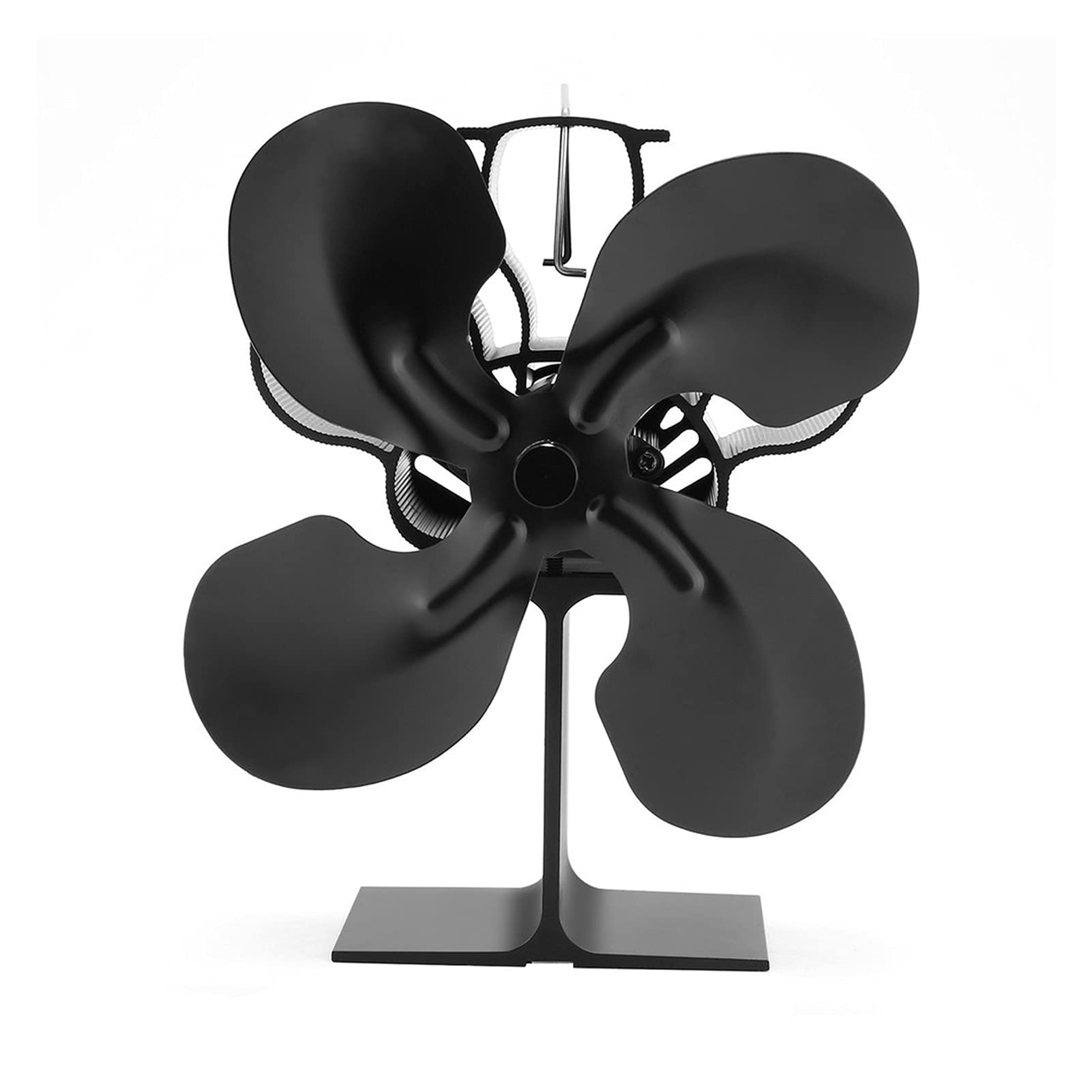 Ajuste Compatible with Chimenea Negra 4 Estufa de Calor Fan de la Estufa de Calor Koministro de Madera Quemador de leña Eco amigable el Ventilador Tranquilo Distribución de Calor eficiente