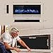 Manastin 60 inch Electric Fireplace in-Wall Recessed and Wall Mounted with Remote Control, 1500/750W Fireplace Heater (60-99°F Thermostat) with 12 Adjustable Color, Timer, Log and Crystal