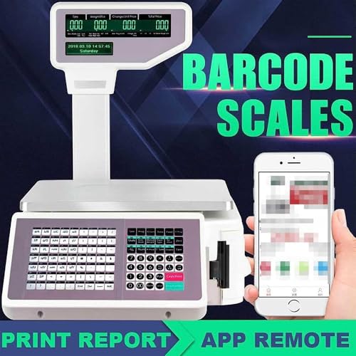 Báscula de Etiqueta Digital con Pantalla LCD y Impresora Térmica miniatura 3
