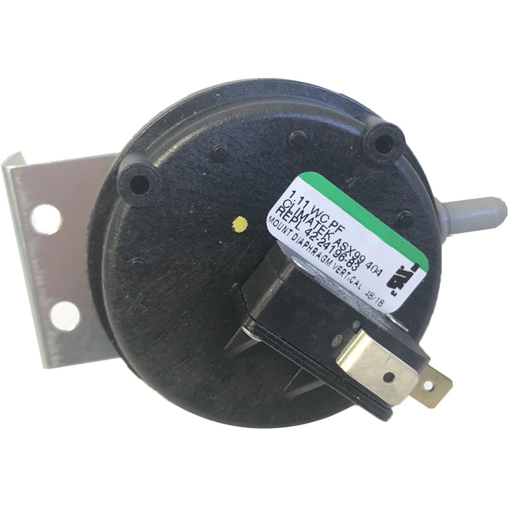 ClimaTek Furnace Vent Air Pressure Switch Fits Rheem Part # 42-101956-03 1.11 WC