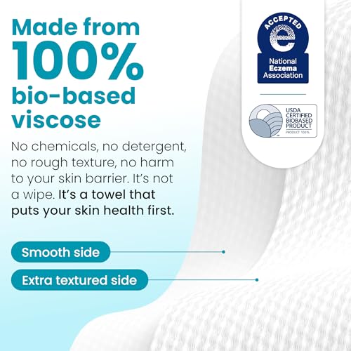 Image of CLEAN SKIN CLUB Blemish Control Clean Towels XL, Extra Exfoliation for Oily Skin, Disposable, Single-Use Face Towelette Dry Wipe - 1 Pack (50 Count)