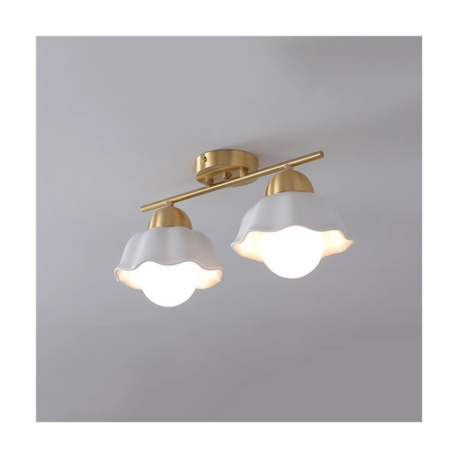Amazon.com: Nordic Modern Flower Lighting Fixture - Brass Semi Flush ...