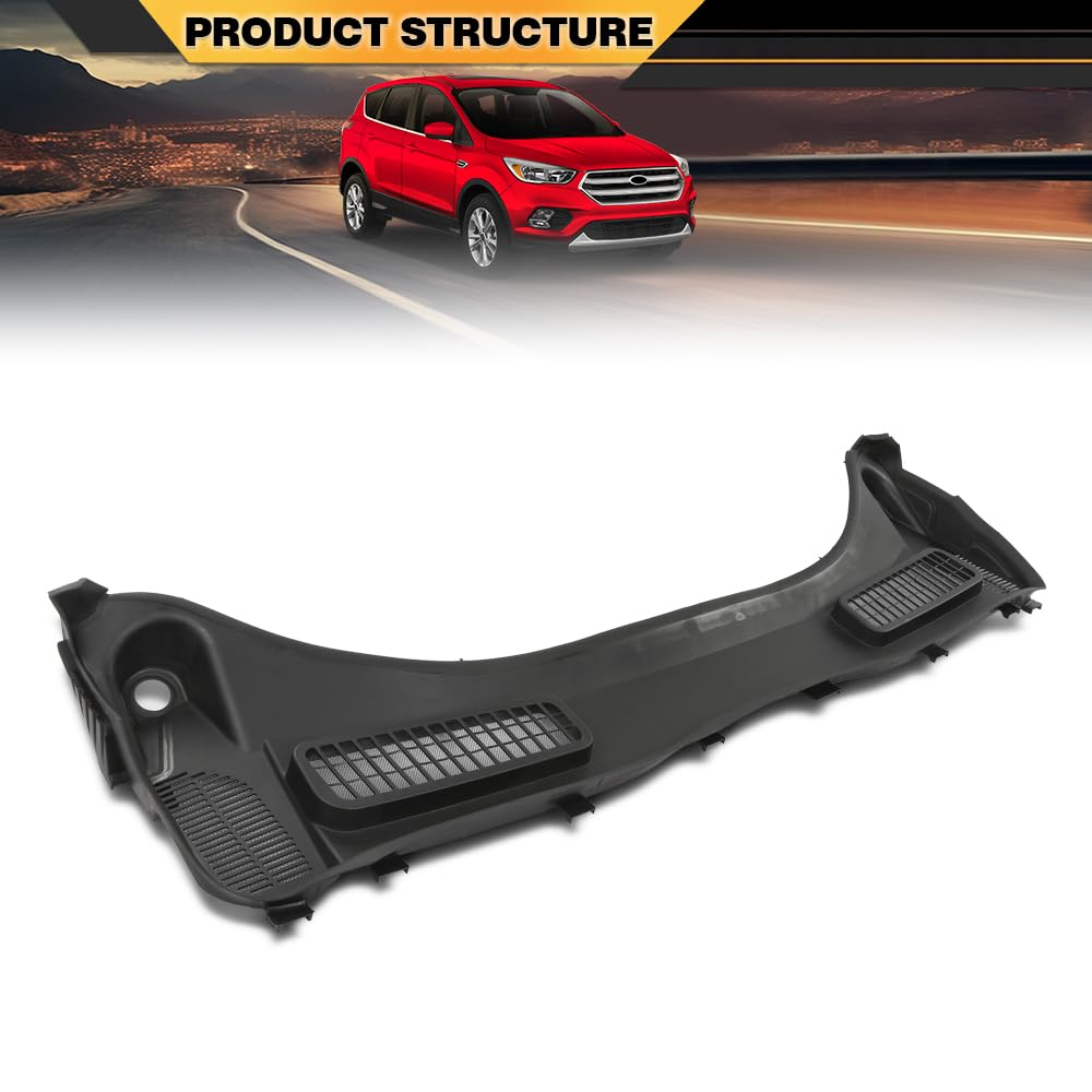 CNNELL Windshield Wiper Cowl Top Panel Compatible with Ford Escape 2013-2019 CJ5Z78022A68A, CJ5Z-78022A68-A