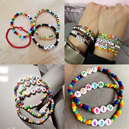 Wuderland 100st Child acryl platte kraal Alfabet Nummer Beads voor sieraden maken DIY Ketting Armband, Peach Heart - Image 3