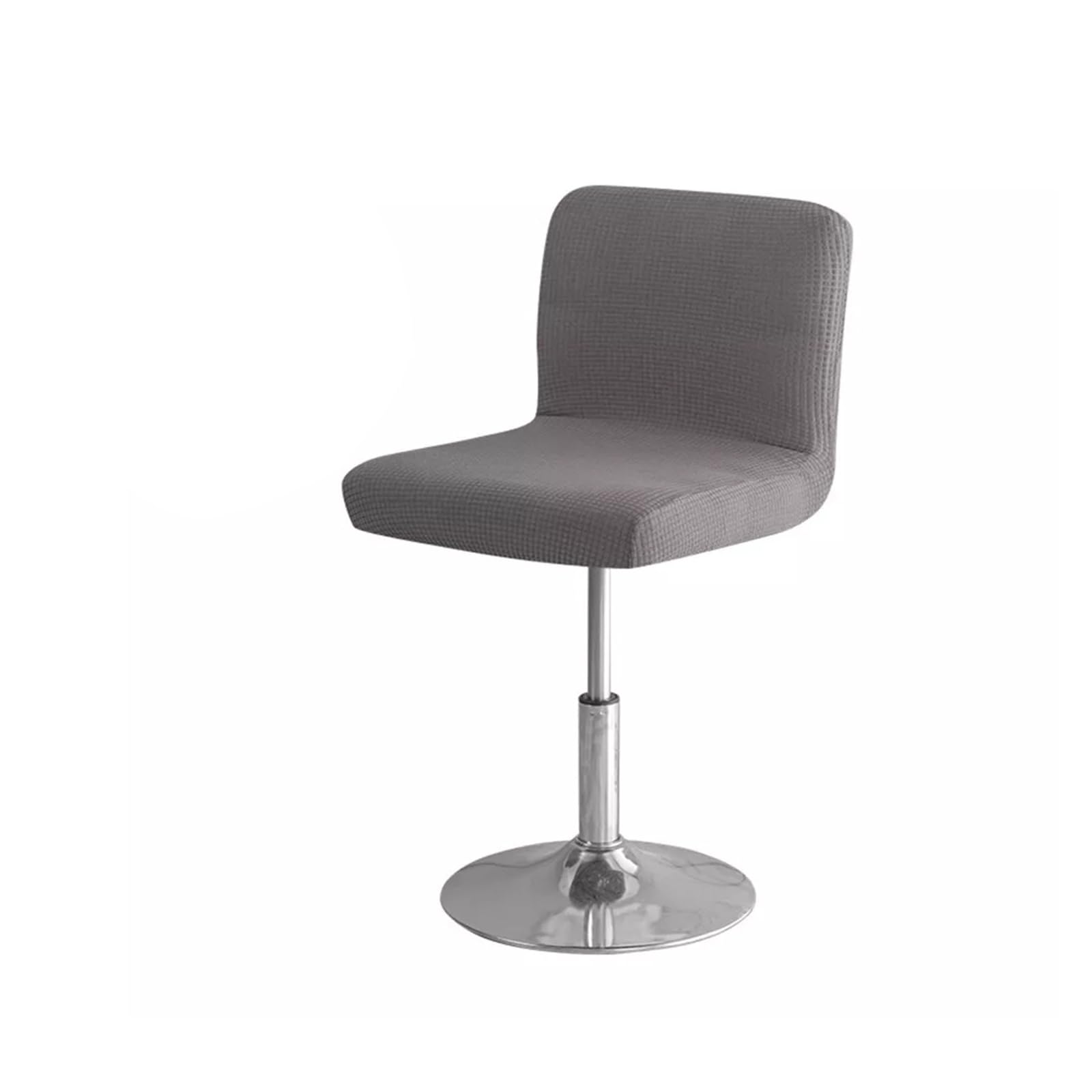 ACESOME Dining Chair Cover, Bar Stool Covers with Backrest, Corn Floss Waterproof Stool Covers, Short Swivel Dining Chair Cover， Stretch Seat Coversfor Bar, Kitchen, Dining Room (1, Dark Gray)