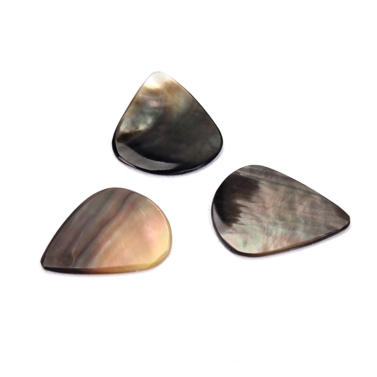 HEMOTON 3 Set Di Plettri Per Chitarra in Vera Conchiglia Plettri Per Chitarra Acustica Suoni Graffianti E Autentici 3 Pezzi*3
