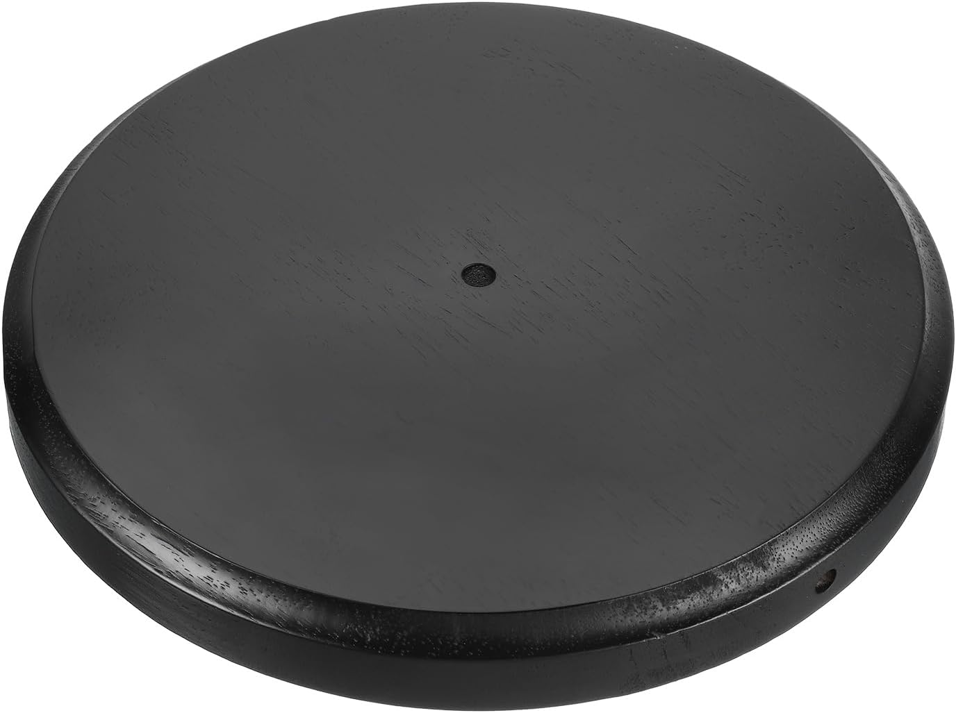 PATIKIL 11.25" x 1.2" Wooden Lamp Base, Round Solid Wooden Base Wood Desk Lamp Display Stand Replacement for Bedroom Bedside Table Lamps DIY, Black