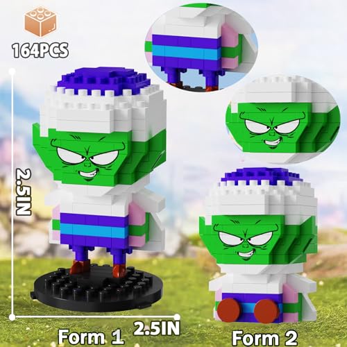 Image of 5 Dragon Figures Brick Mini Headz Building Toy, 2IN1 Sitting & Standing Model Cute Main Dinosaur Ball Z Characters Merch Figures Micro Blocks Set Ideal Gift for Fans, Adult, Teen 14+ (1025PCS)