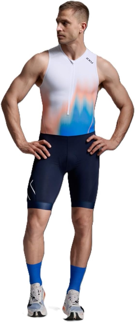 2XU Mens Core Trisuit Nebula Blaze/Midnight