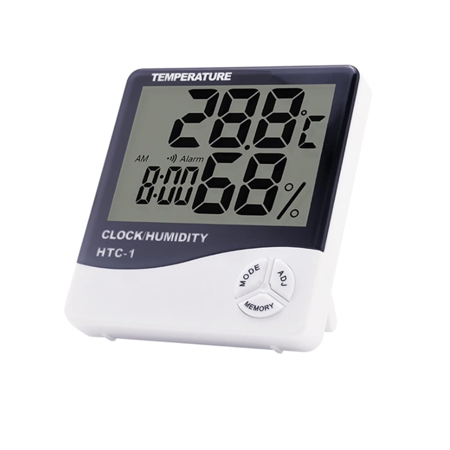 LCD Electronic Digital Temperature Humidity Meter Indoor Outdoor Thermometer Hygrometer Clock HTC-1 HTC-2(HTC-1)