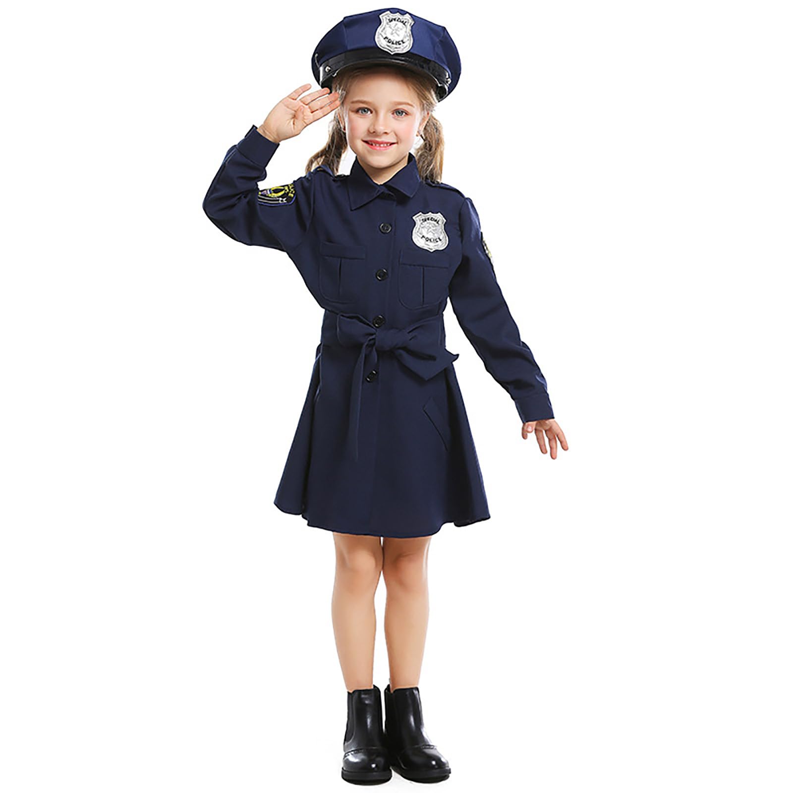 Silver Fake Police Swat Badge for Adult Kids 2 szt, normalny, Żelazo