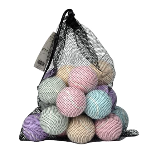 QF ENTHUSY Bulk Tennis Balls, 12/20 Pack Colored Tennis, Come with Mesh Bag, Exercise Playing Balls, Pastel Color/Deep Color
