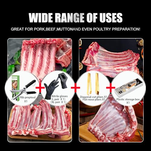 Set para remover membranas de costillas de acero inoxidable miniatura 3