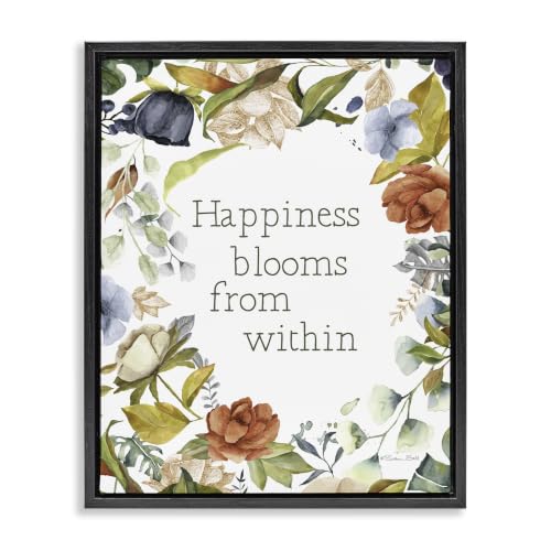 'Happiness Blooms From Within Comforting'| Floating Frame Canvas Art