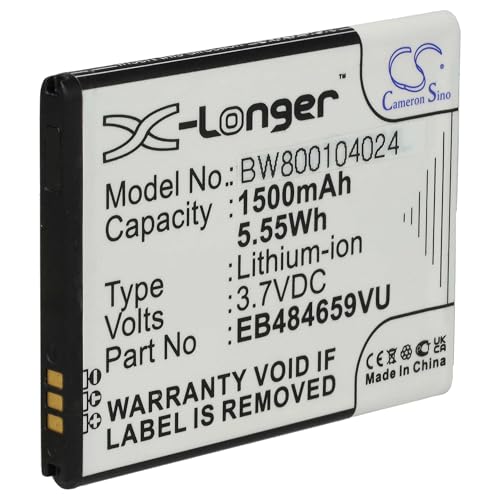 vhbw Batterie Compatible avec Samsung Wave 3 III GT-S8600 Wave, Transform Ultra SPH-M930 téléphone Portable (1500mAh, 3,7V, Li-ION)