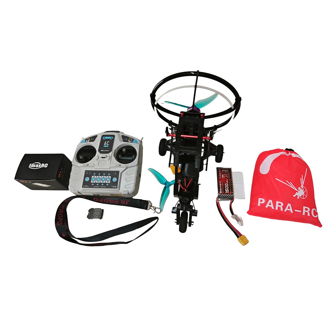 Parapente teledirigido RC Stunt, 2,4 G, 1,8 m, tela de lona de nailon, parapente eléctrico teledirigido con ruedas, regalo para los amantes de los vuelos (RTF/color aleatorio)