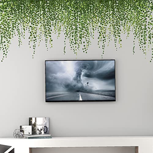 Chanmol Green Plant Home Decor Wall Stickers 2 Sheets Peel And Stick Leaves Art Murals Pvc Decals For Kids Bedroom Nursery Living Room Kitchen Bathroom Removable As Housewarming Birthday Gift #TOP4