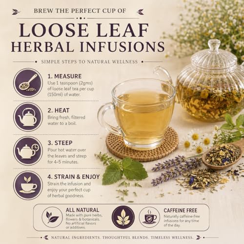 Image of Sancha Tea Boutique, Meadows Collection, Tea Gift Box, Caffeine-Free Herbal Tisanes, Pure Peppermint & Chamomile, 50g x 2 Loose Leaf Herbal Teas