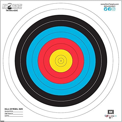 NiceTargets 80cm School Spot Target 33" x 33" Recyclable Plastic Weather Resistant Target TNT80cmSSC