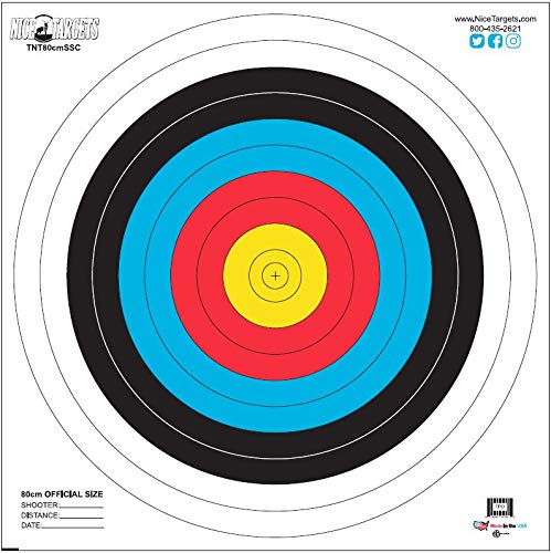 NiceTargets 80cm School Spot Target 33" x 33" Recyclable Plastic Weather Resistant Target TNT80cmSSC