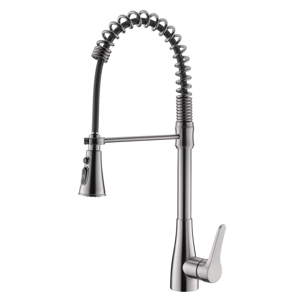 Lmysxaoz Kitchen Sink Faucet Deck Mount Hot And Cold Water Mixer For Single Handle Pull Down Mounted