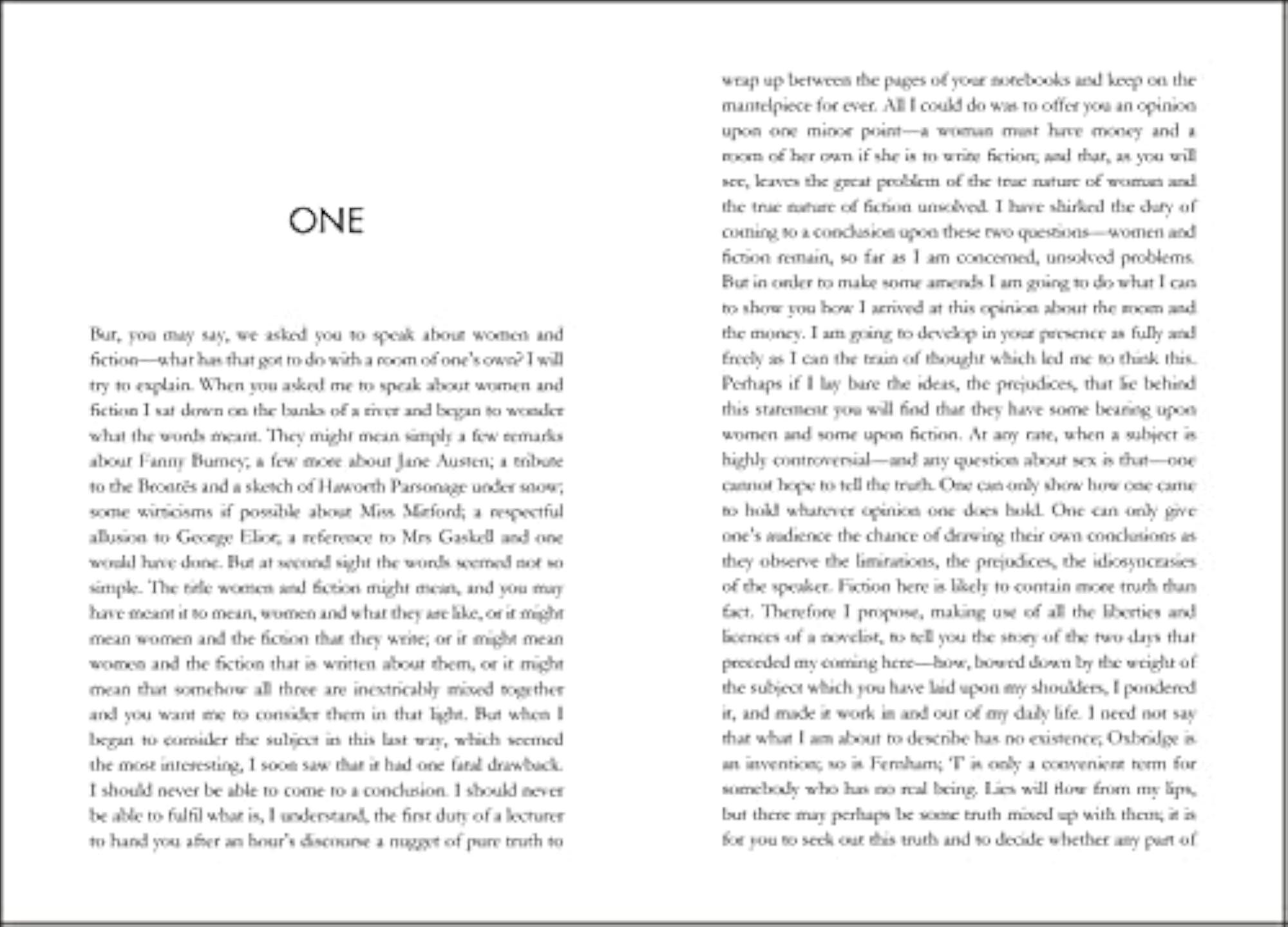 A Room of One's Own, Feminist Literary Essay