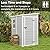 Patiowell 5x4 FT Outdoor Storage Shed with Floor, Resin Outside Storage Shed with Floor & Lockable & Window Door for Patio Furniture, Garden Tools and Bicycle, Light Gray