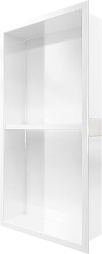 Odass  Niche de ducha  25 18 pulgadas x 13 14 pulgadas  No necesita azulejos  Niche rectangular de acero inoxidable  Organizador de estante