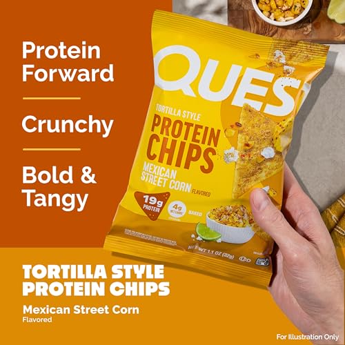Image of Quest Nutrition Tortilla Style Protein Chips, Mexican Street Corn Flavor, High Protein, Low Carb, Gluten Free, 1.1 Ounce (Pack of 12)