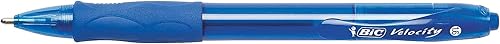 Miniatura 2 de BIC Velocity Bold Bolígrafo retráctil con trazo grueso de 006 pulg color negro 12 unidades Azul