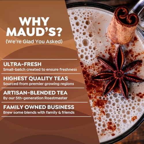 Image of Maud's Espresso Chai Tea Latte Pods, 18ct, Gourmet Blended Tea | Single Serve Espresso Chai Tea Pods - 100% Gourmet Blended Tea Leaves, Compatible with Keurig Coffee Makers