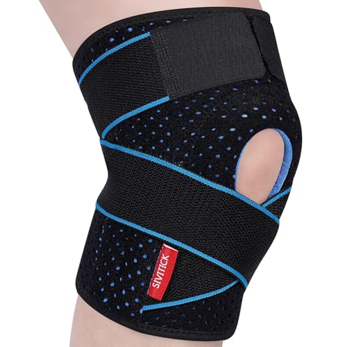 SIVITICK Knee Brace Support for Women & Men Plus Size with Side Stabilizers & Patella Gel Pad for Knee Pain Relief, Arthritis, Meniscus Tear, Injury Recovery, Running