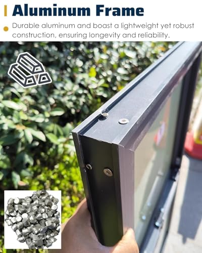 Ventana abatible con marco de aluminio para casas móviles y bungalows 5