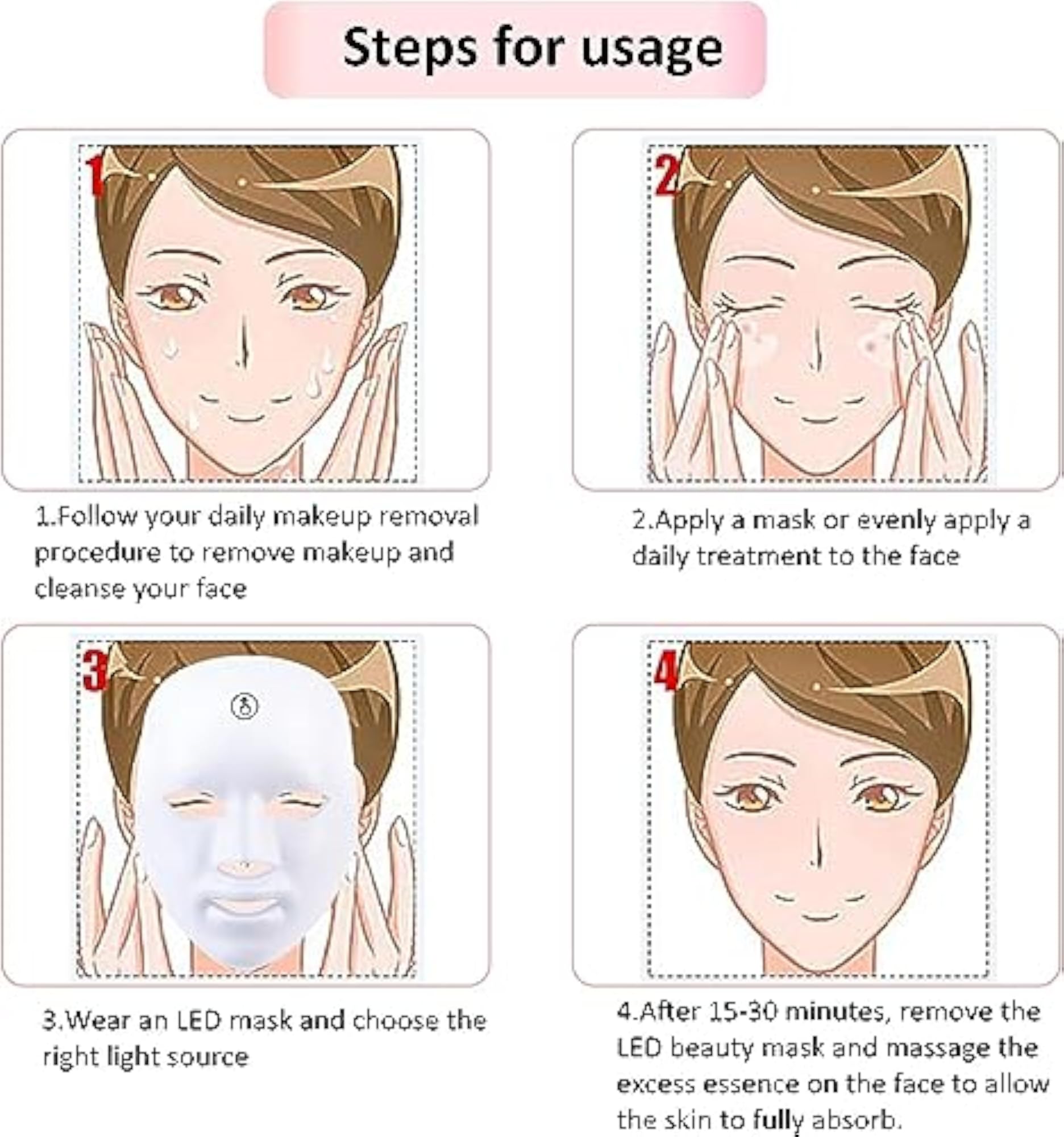 R A Products Rechargeable LED Light Therapy Mask