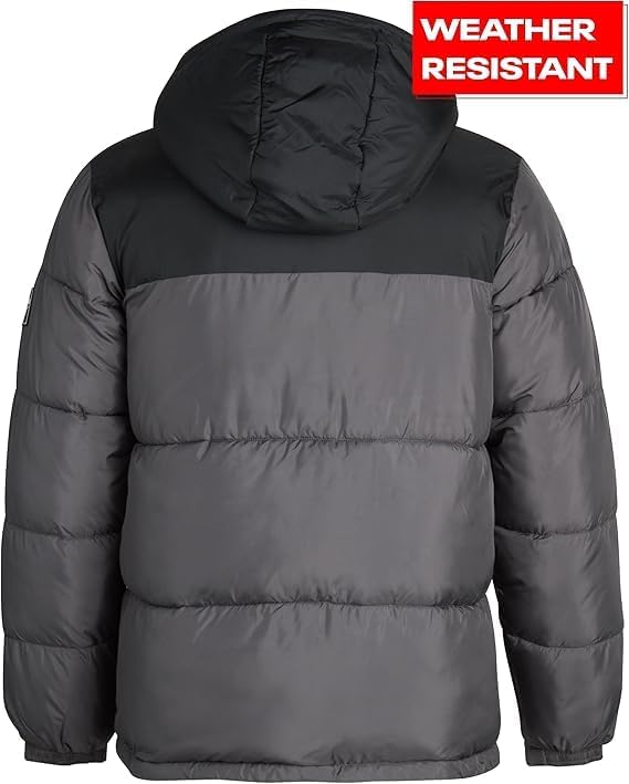 Reebok Mens Winter Jacket – Warm Heavyweight Mens Winter Coat – Wind Water Resistant Insulated Quilted Puffer Jackets for Men