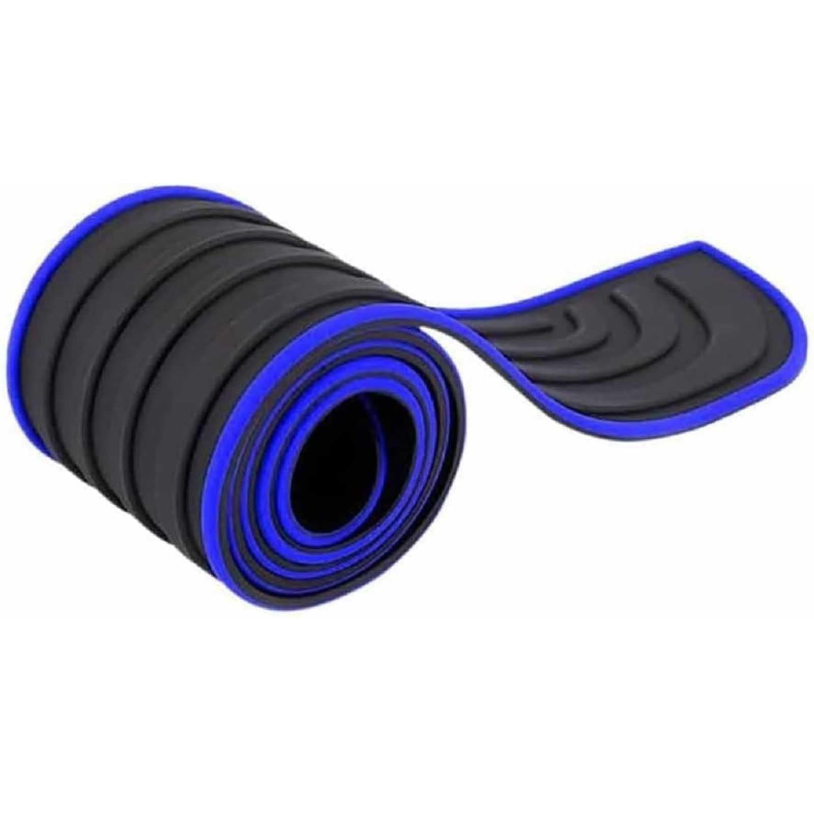 Car Rear Bumper Protector for Buick Regal Generation 5 2002-2009, Trimmable Anti-Scratch Guard, Heavy Duty Rubber Non-Slip Trunk Lip Protection Strip,90cm*7cm-Blue