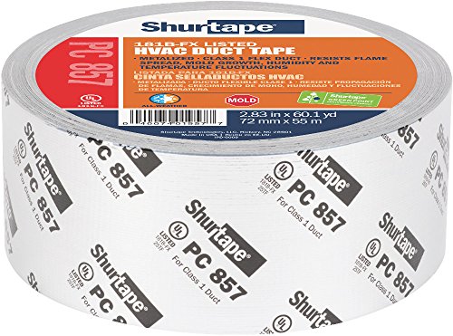Ruban adhésif Shurtape PC 857 pour stopper les fuites d'air des conduits de chauffage 72 mm