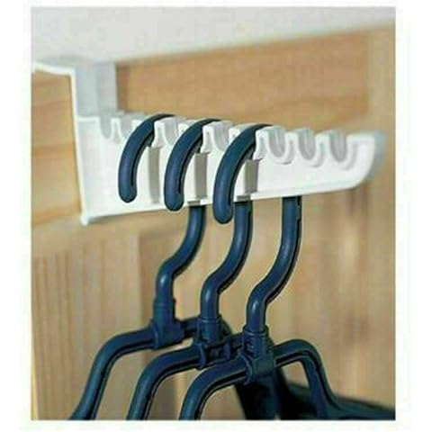 4 X Over Door Plastic Ironing Hanger Hooks| Each Holds 10 Hangers| Space Saver Multi Storage| Ideal for Bathroom Bedroom Laundry Stand Cupboard| Holder for Clothes Coat Towel Suits Dresses Hanging Cover